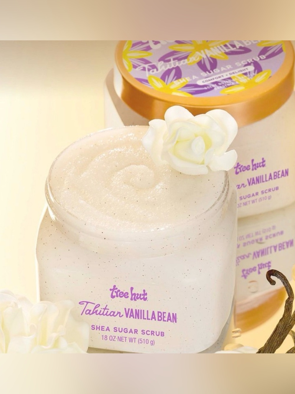 New Tree Hut Tahitian Vanilla Bean Shea Sugar Scrub